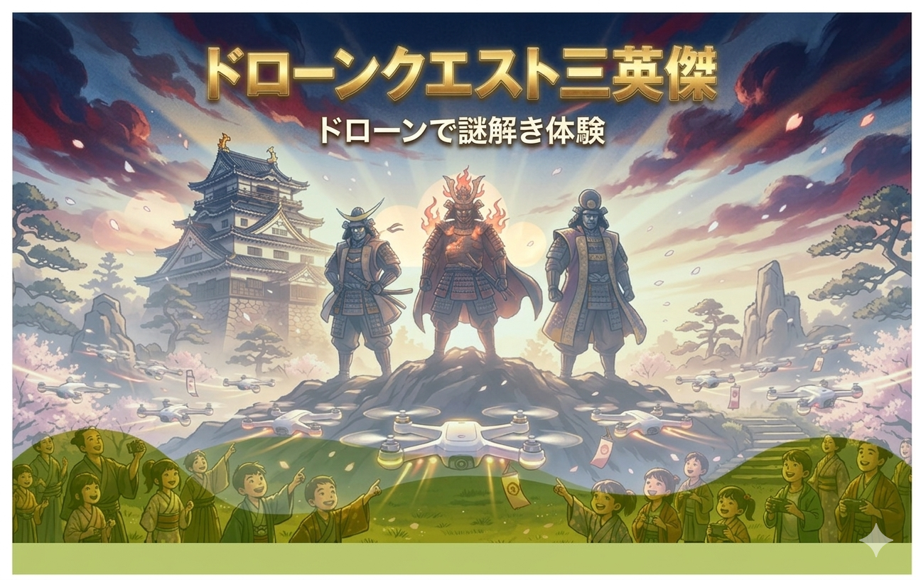 ドローンクエスト三英傑｜ドローンで謎解き体験