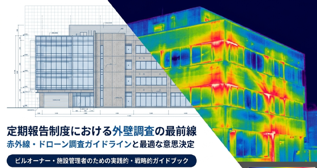 ビルオーナー・施設管理者向けに、定期報告制度における外壁調査と赤外線・ドローン活用のポイントを解説します。