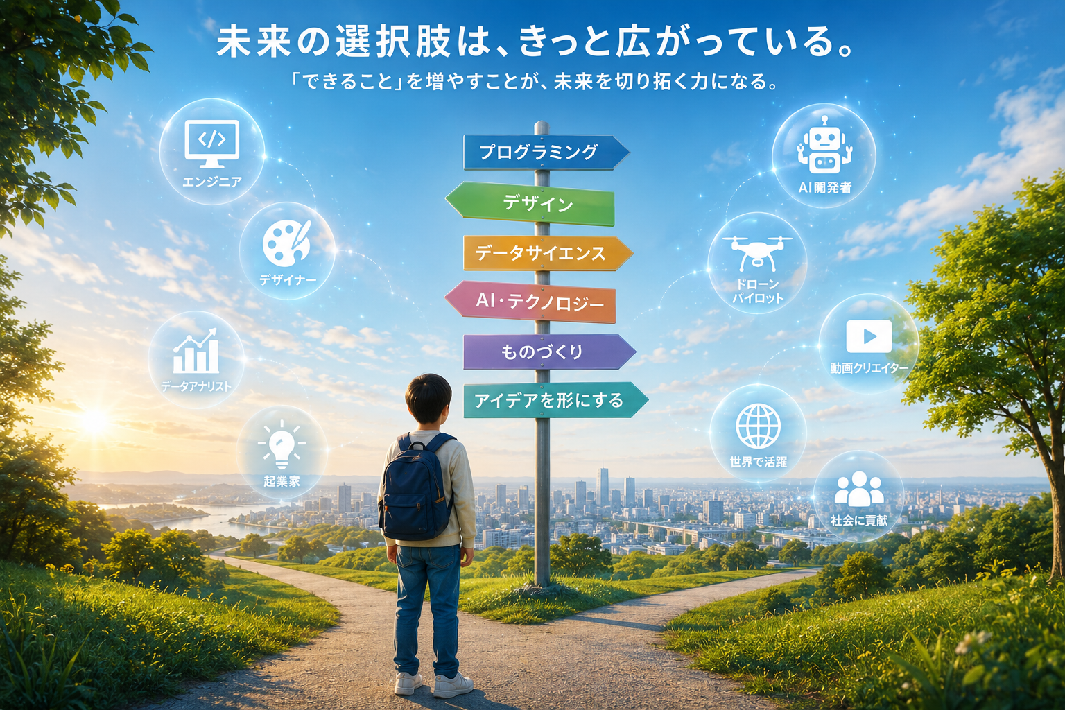 未来の選択肢が広がるイメージ